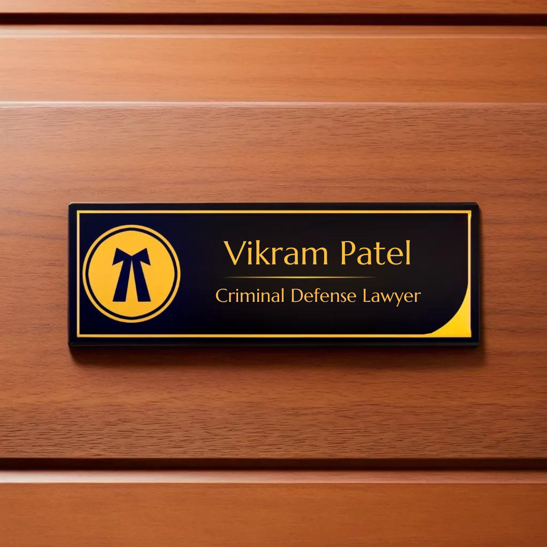 Door Name Plate for Advocates - Free COD