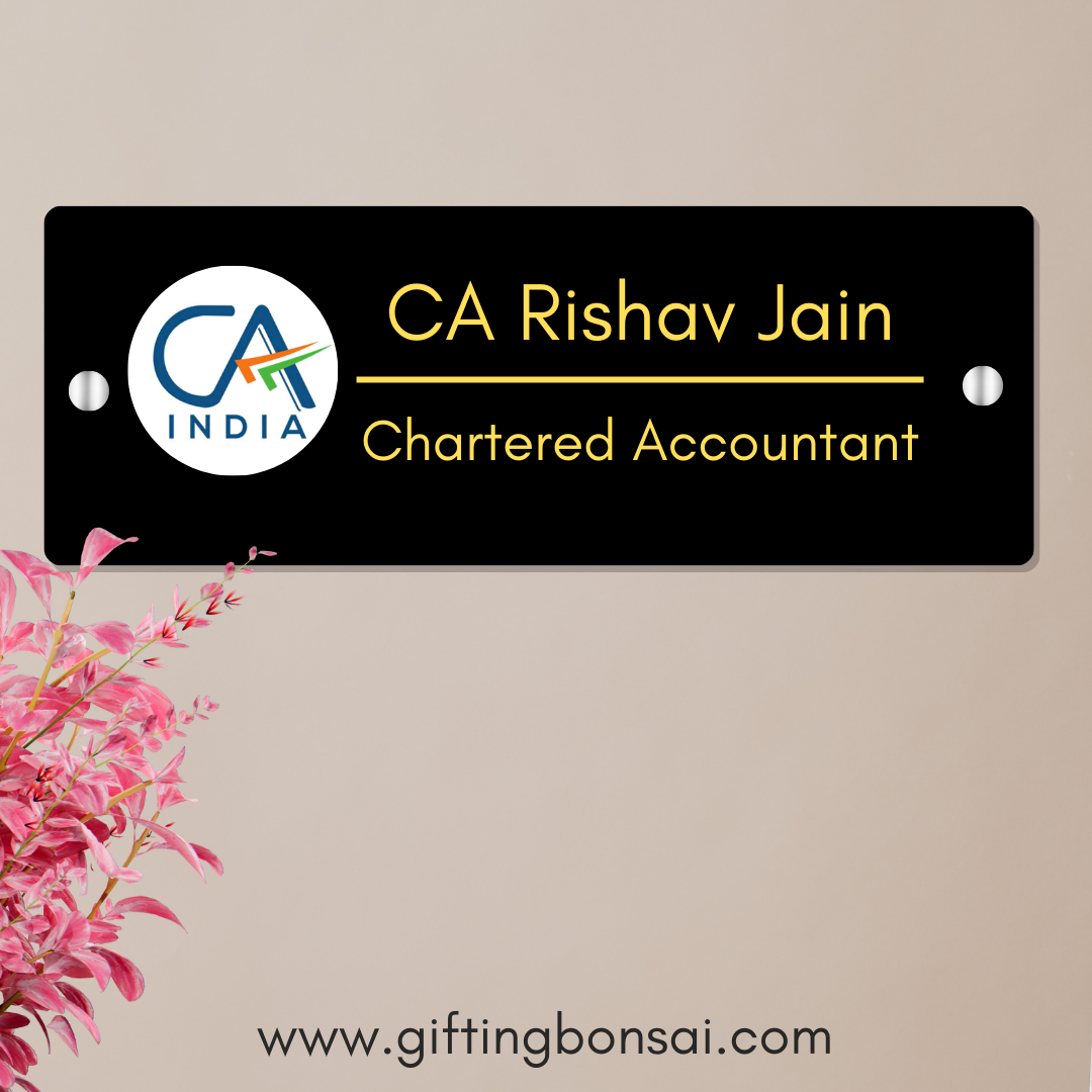 Door Name Plate for Chartered Accountant