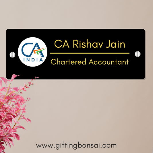 Door Name Plate for Chartered Accountant